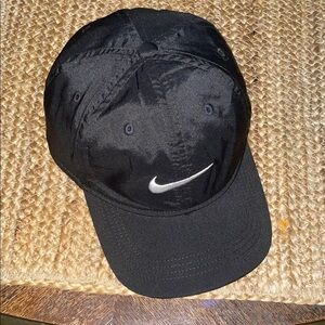 Nike Black Hat with Iconic Swoosh Logo